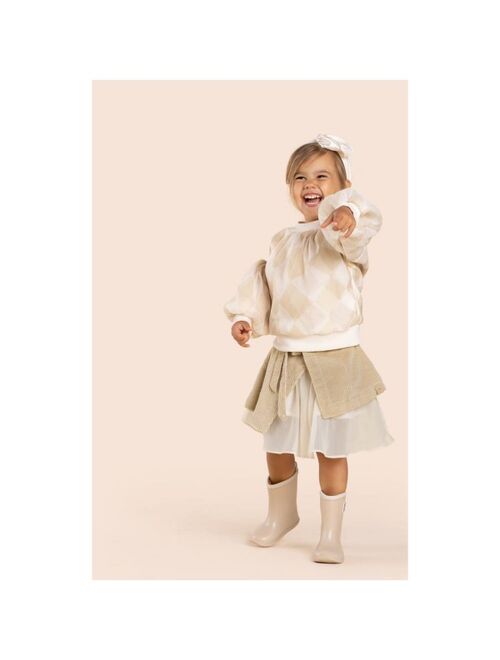 OMAMIMINI Toddler|Child Girls, Corduroy and Organza Skirt