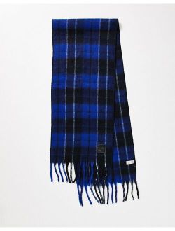 Studio oversized plaid scarf in blue