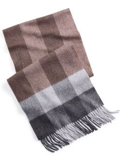 Men's 100% Cashmere Plaid Scarf, Created for Macy's
