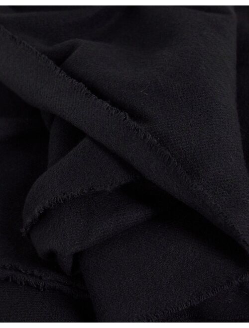 Reclaimed Vintage Inspired unisex blanket scarf in black - BLACK