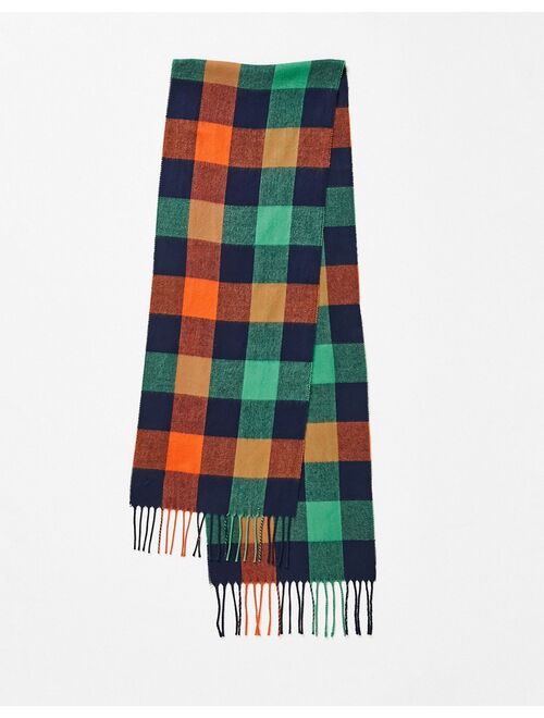 River Island plaid scarf in red