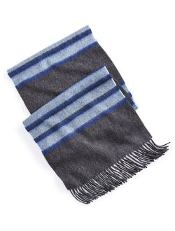 Men's 100% Cashmere Horizontal Stripe Scarf, Created for Macy's