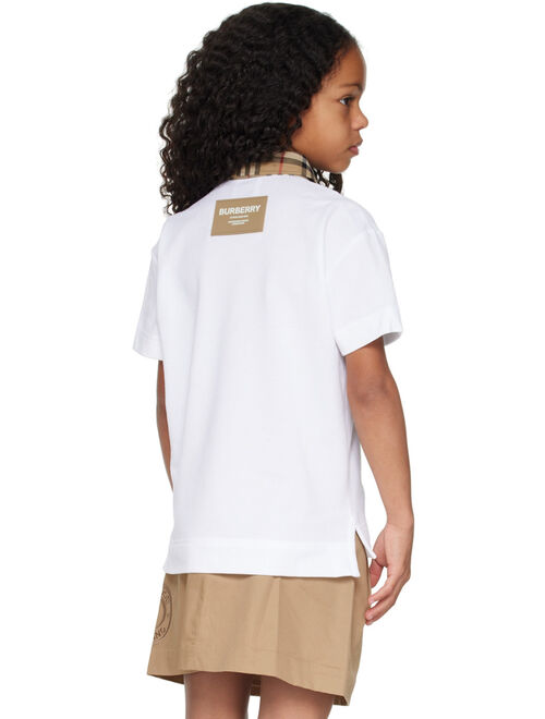 BURBERRY Kids White Vintage Check Polo