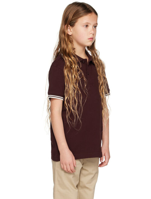 FRED PERRY Kids Burgundy Twin Tipped Polo