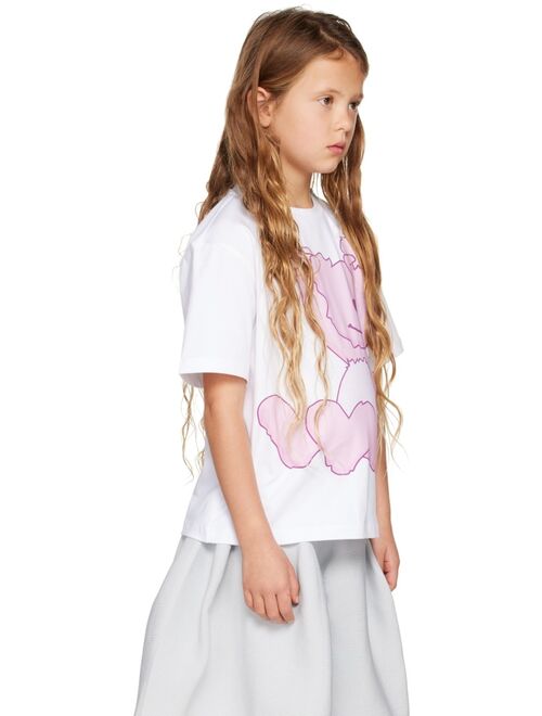 CRLNBSMNS SSENSE Exclusive Kids White & Pink Bear T-Shirt