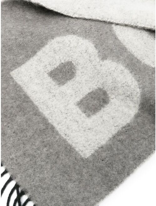 BOSS Armin jacquard logo scarf