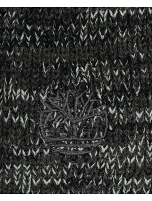 Timberland Men's Marled Ribbed Scarf with Logo Detail