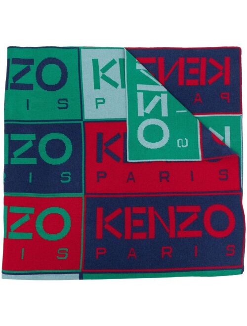 Kenzo logo-print scarf