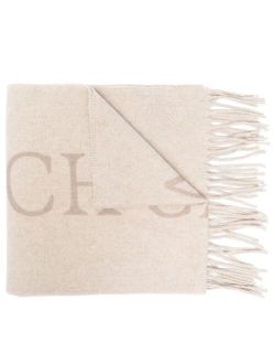 Off-White Quote-motif fringed scarf