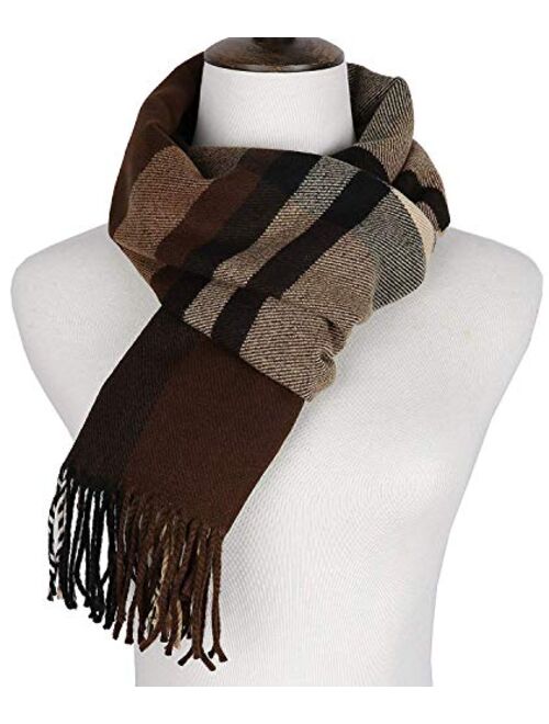 Runtlly Men's Winter Scarf Soft Classic Cashmere Feel Scarves Unisex