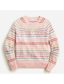 Kids' Fair Isle crewneck sweater