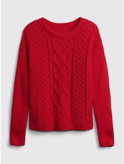 Kids Cable-Knit Crewneck Sweater