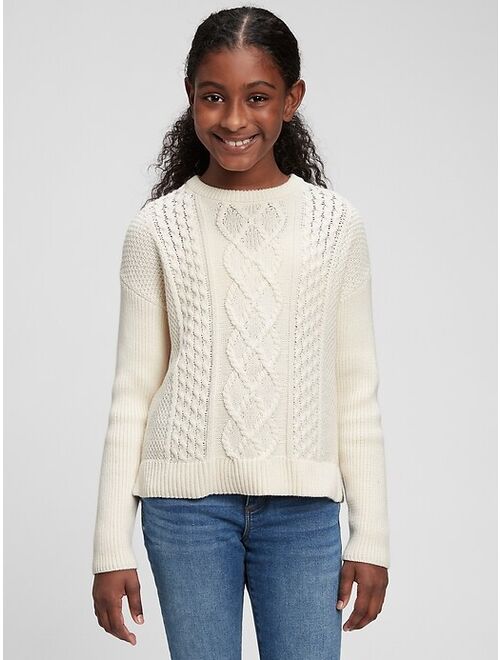 Gap Kids Cable-Knit Crewneck Sweater