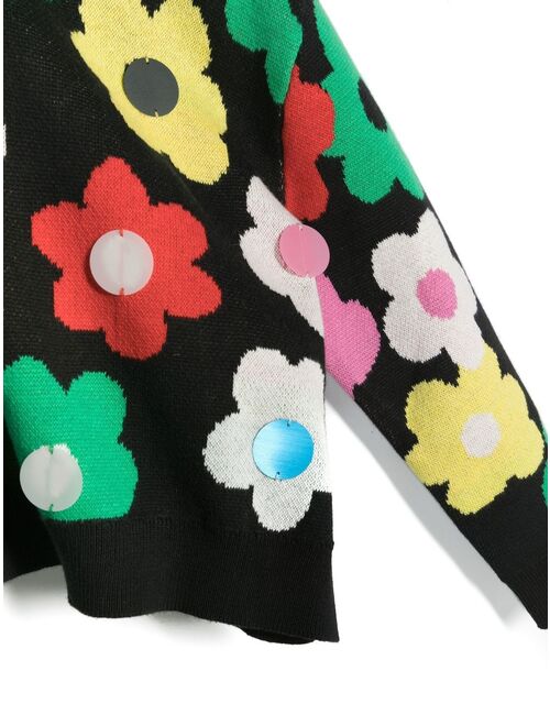 Stella McCartney Kids floral intarsia-knit jumper