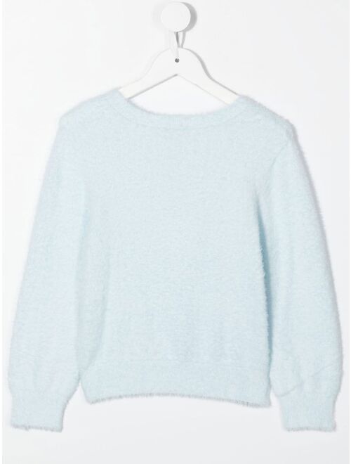 Kenzo Kids Winking fluffy-knit jumper