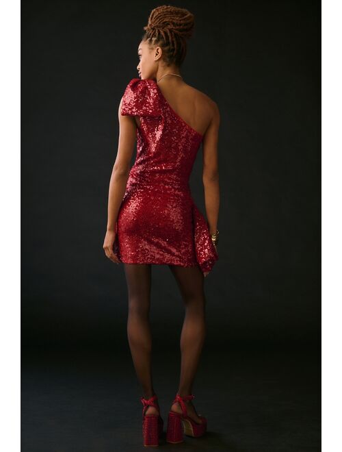 Ronny Kobo One-Shoulder Mini Dress