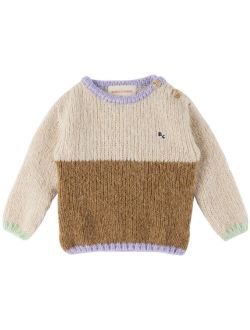 BOBO CHOSES Baby Beige Color Block Sweater
