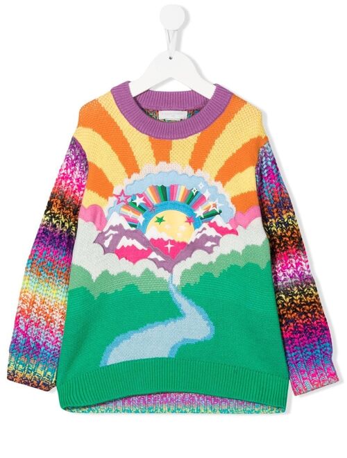 Stella McCartney Kids applique-knitted jumper