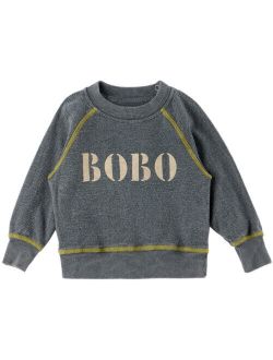 BOBO CHOSES Baby Gray Ranglan Sweater