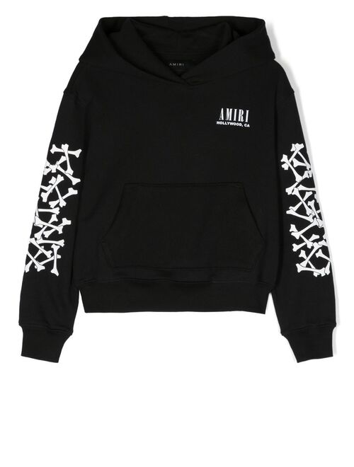 AMIRI KIDS Bones logo cotton hoodie