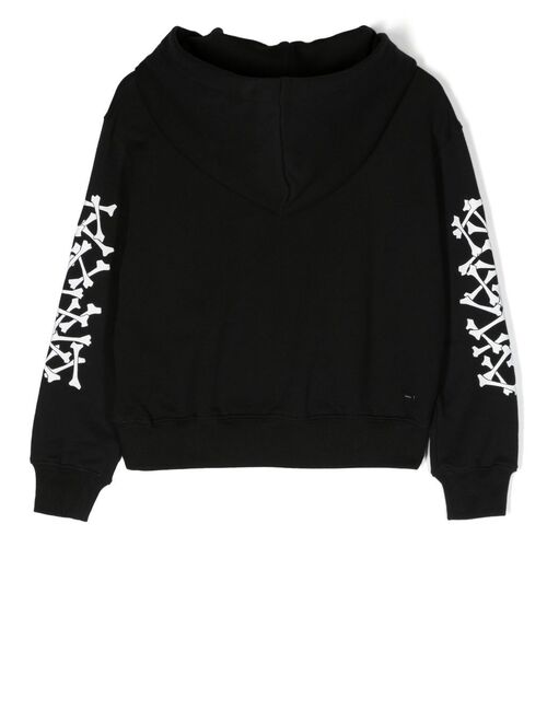 AMIRI KIDS Bones logo cotton hoodie
