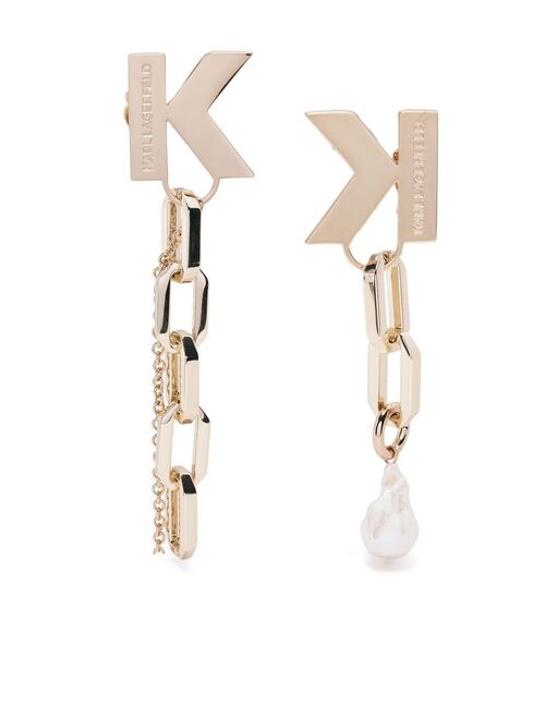 Karl Lagerfeld K/Chain drop earrings