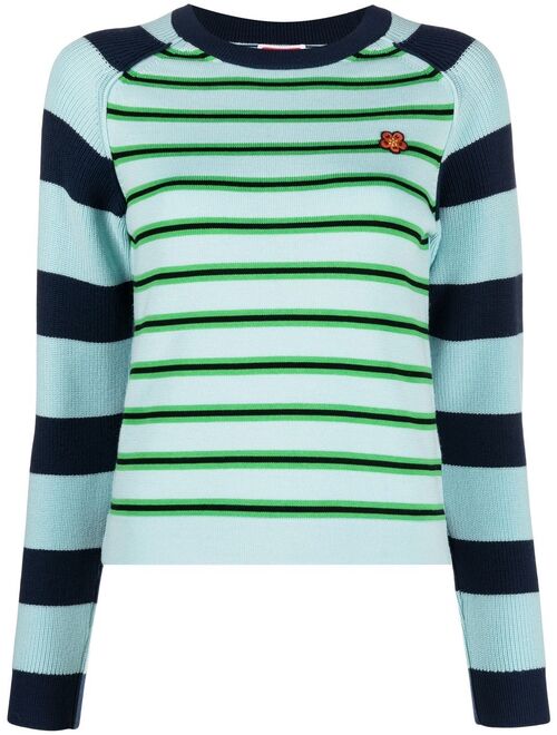 Kenzo logo-patch striped jumper