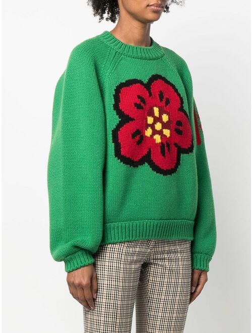 Kenzo Boke Flower motif embroidered sweater