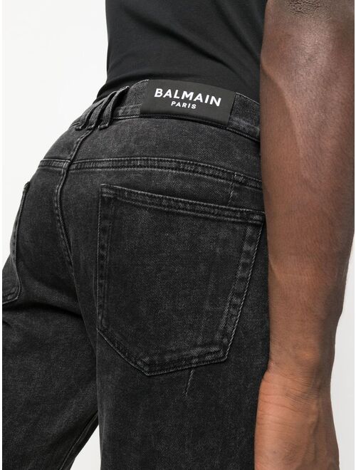 Balmain logo-patch denim jeans