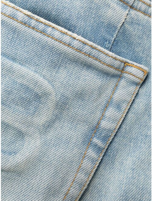Balmain multi-cuts ribbed tapered jeans