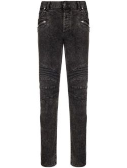 ribbed tapered jeans