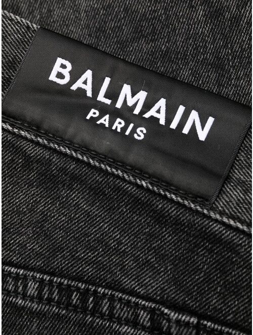 Balmain ribbed tapered jeans