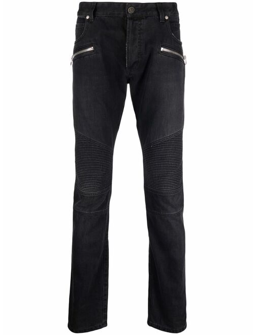 Balmain skinny-fit biker jeans
