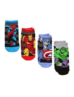 Hypnotic Hats Marvel Spider-man/Iron Man/Captain America/Incredible Hulk 4-pack Low Cut Socks