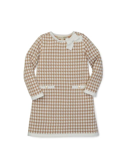 HOPE & HENRY Girls' Bow Detail Sweater Dress, Toddler