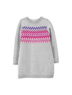 Toddler Girl Carter's Fair Isle Sweater Dress