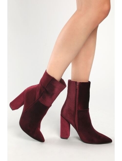 Dawson Pink Suede Pointed-Toe Mid Calf Boots