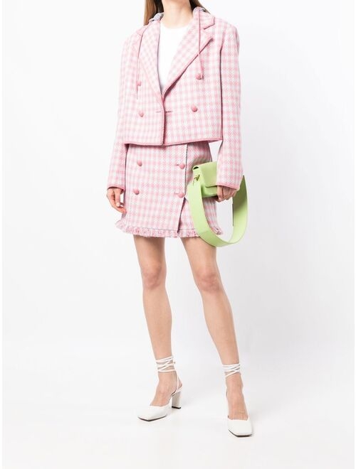 TWINSET check double breasted jacket