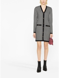 TWINSET houndstooth knitted mini dress