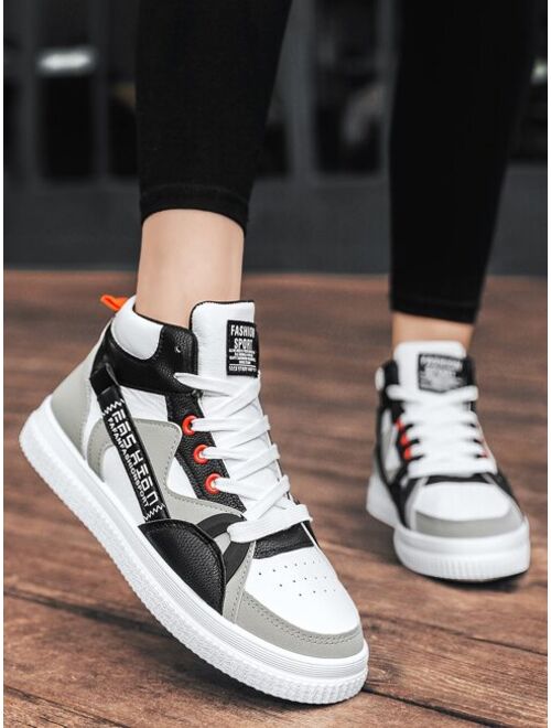 Shein Colorblock High Top Skate Shoes