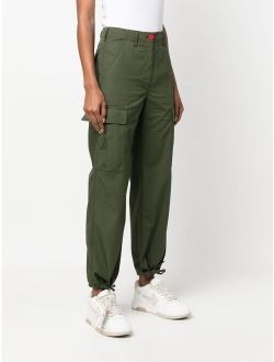 logo-patch cargo trousers
