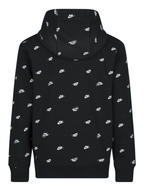 NIKE Little Boys Pullover Futura Allover Print Hoodie