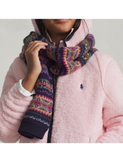 Ralph Lauren Kids fair isle intarsia-knit scarf