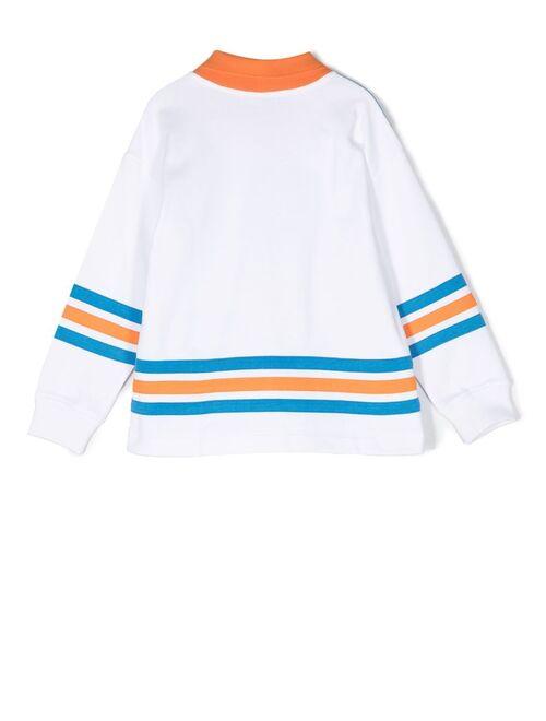 Moschino Kids striped logo-print T-shirt