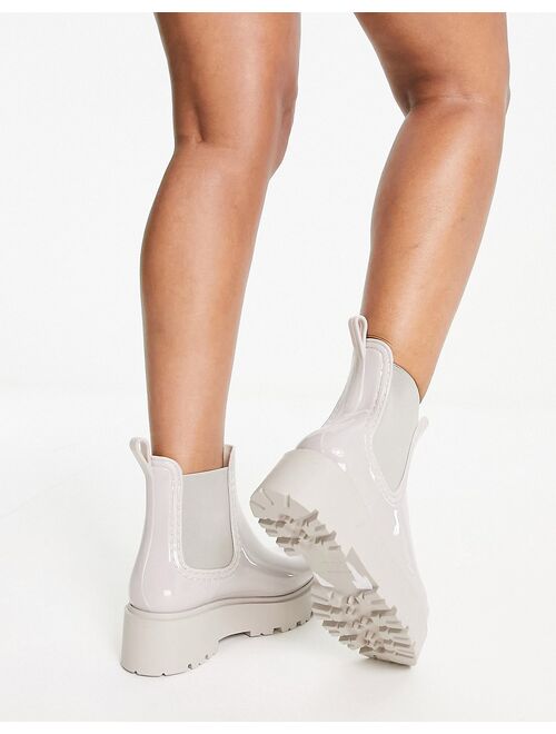 ASOS DESIGN Gadget chunky chelsea wellies in gray