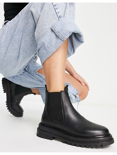 ASOS DESIGN Appreciate leather chelsea boots in black