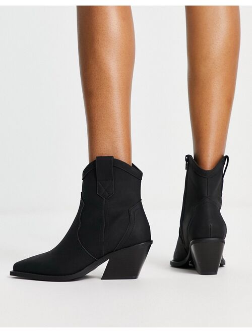 ASOS DESIGN Rocket western ankle boots in black