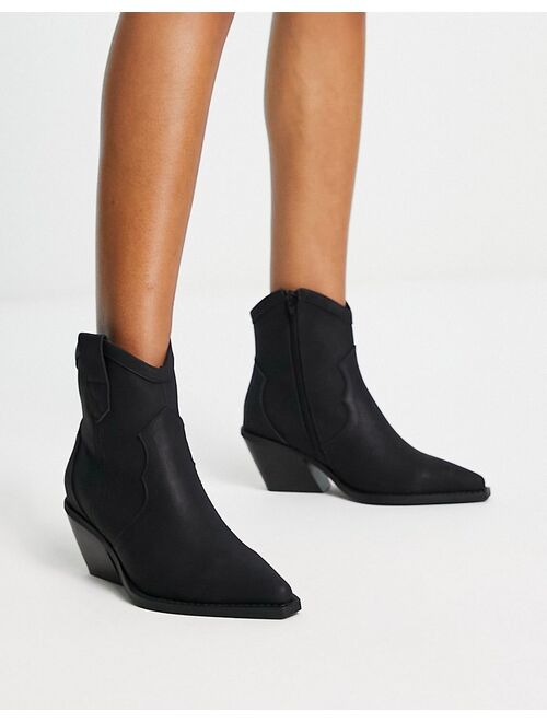 ASOS DESIGN Rocket western ankle boots in black