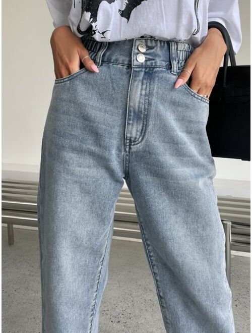DAZY High Waist Mom Fit Jeans