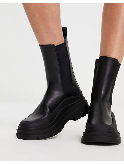 ASOS DESIGN Antidote chunky chelsea boots black